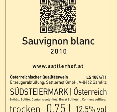 Quick Response-Code Weingut Sattlerhof